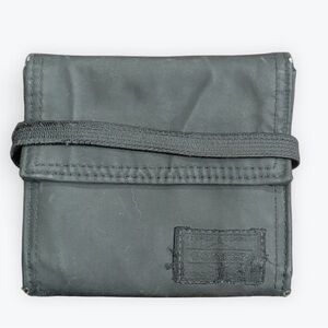 Porter Compact Black Fold Wallet with Elastic Strap
